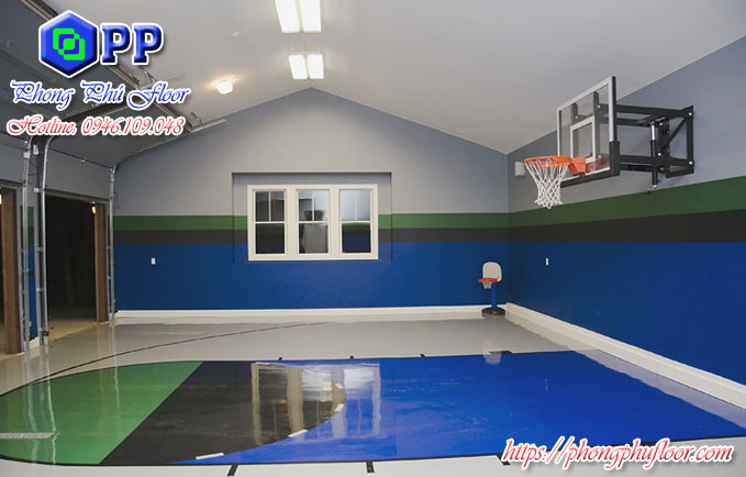 thi công sân bóng rổ đẹp | bền | chất lượng cao và giá rẻ bằng sơn phủ sàn epoxy